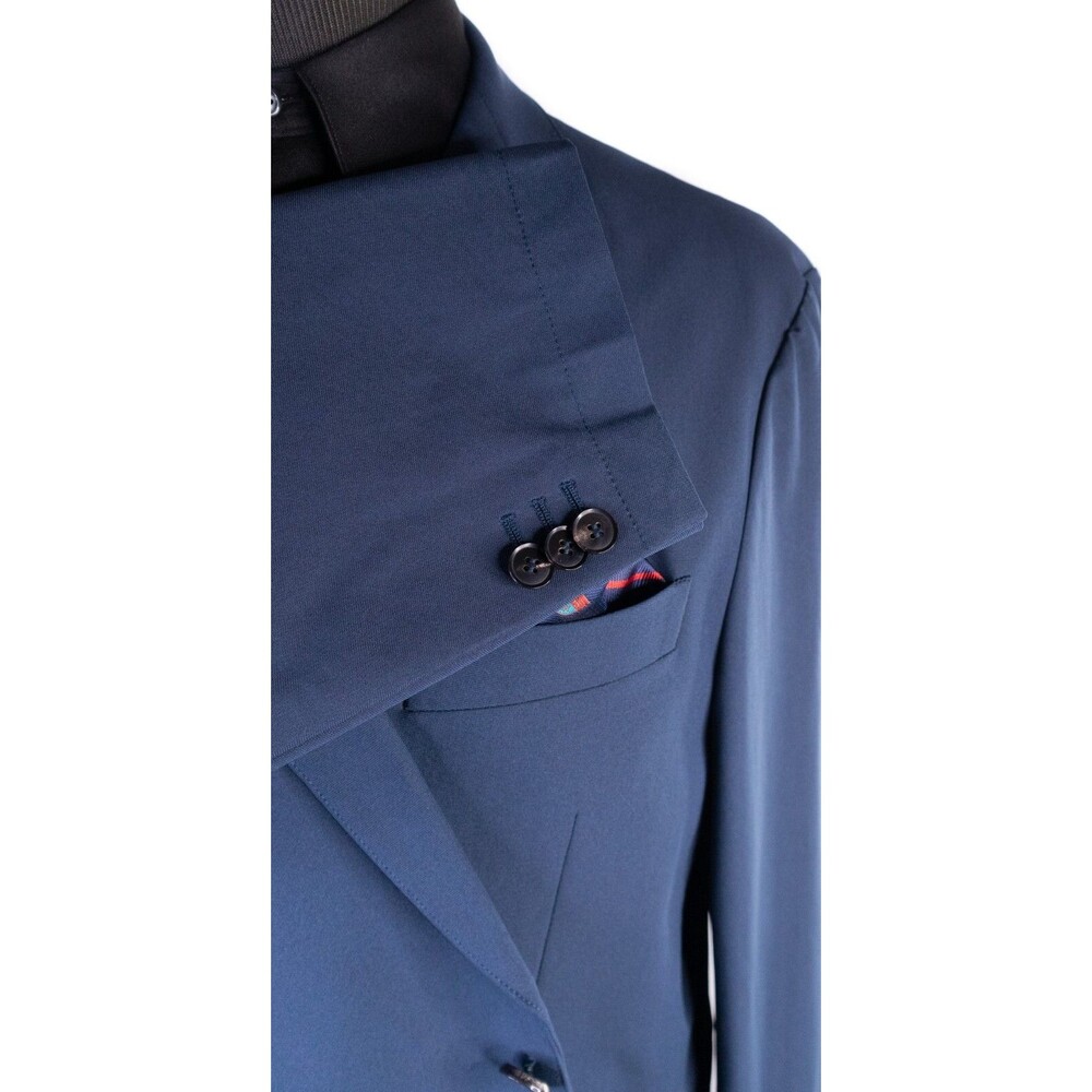 Sene Solid Blue Sport Blazer Unstructured Blazer … - image 6